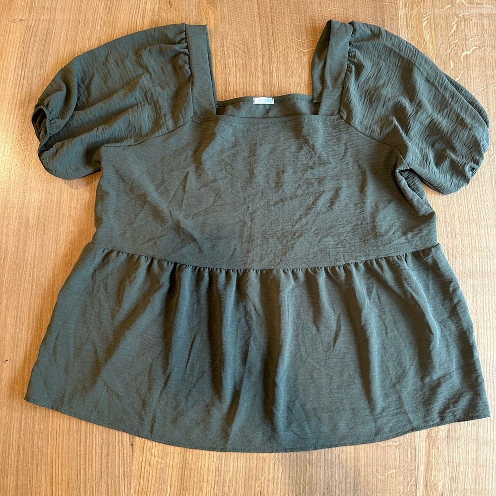 Chic Soul | Army Green Women's Top